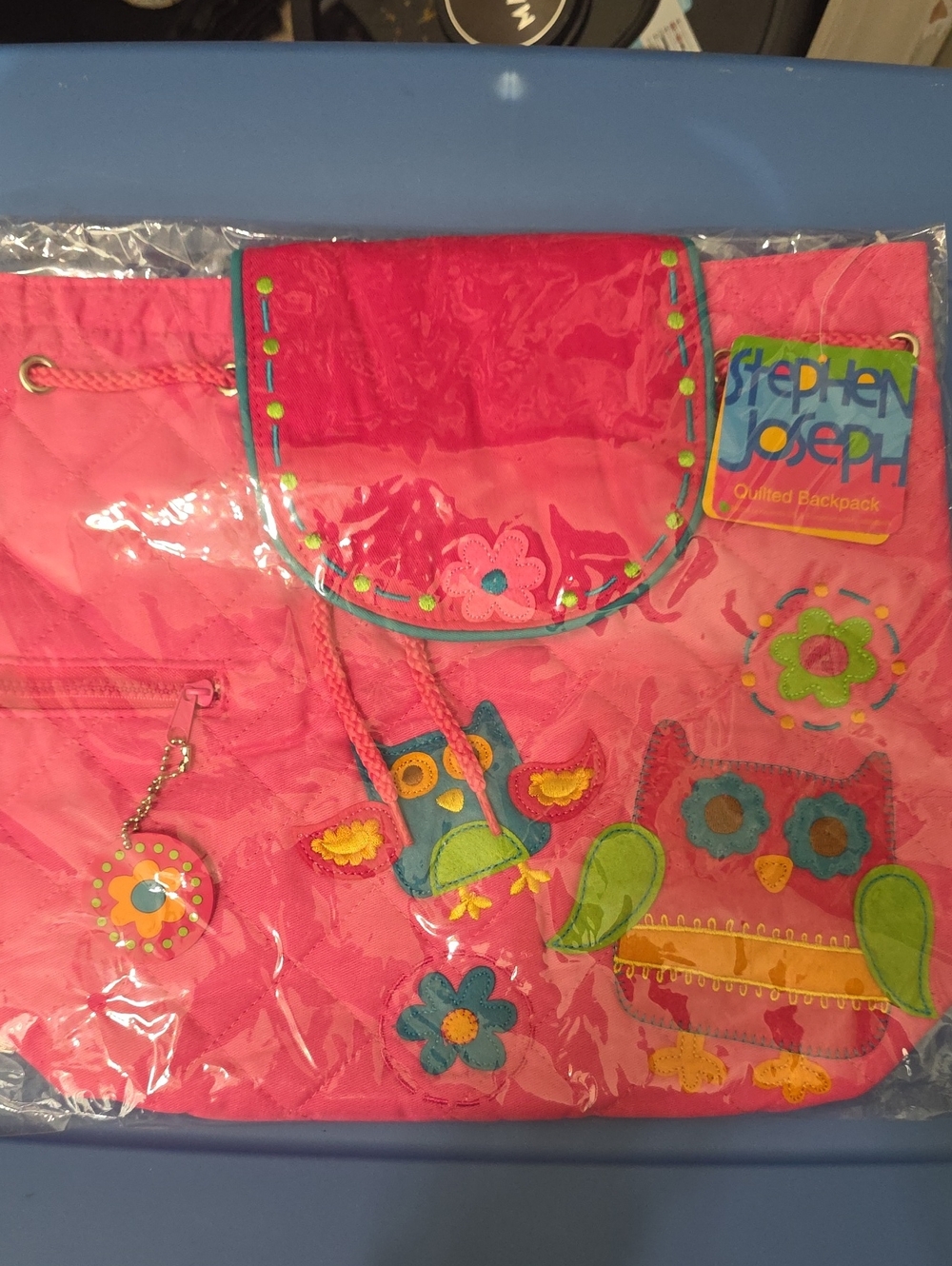 Stephen Joseph Pink Quilted Kids Backpack Tote